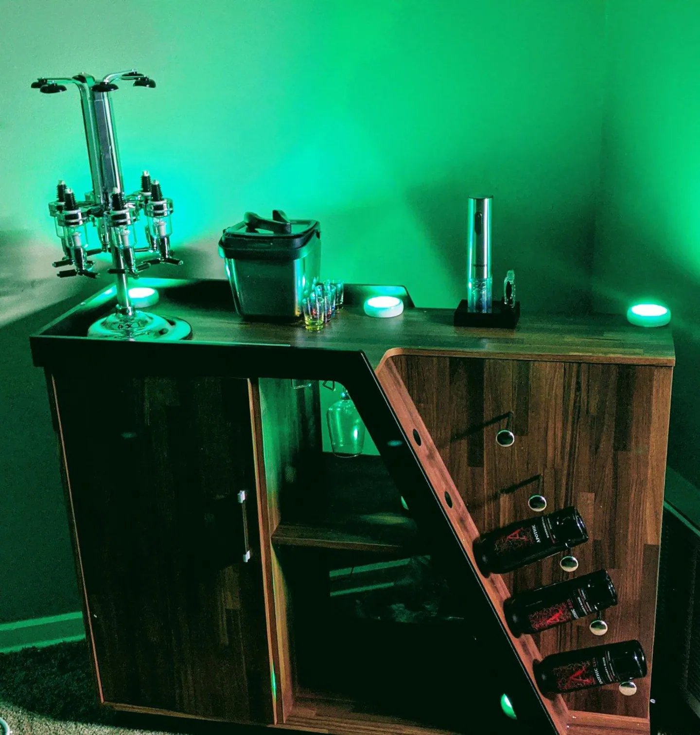 Bar area with mood lighting