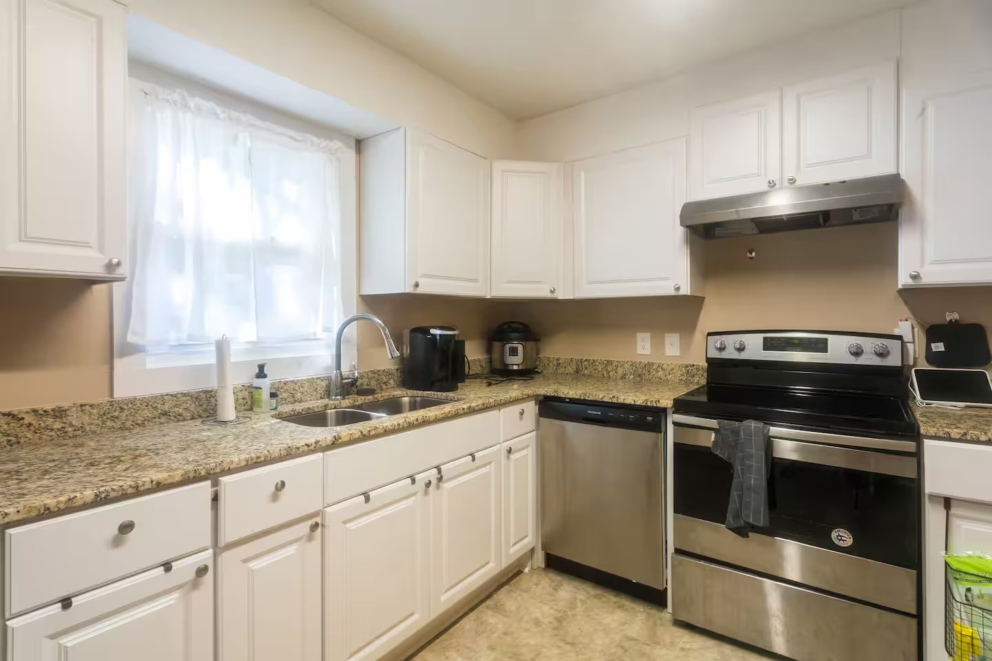 Kitchen with granite counters