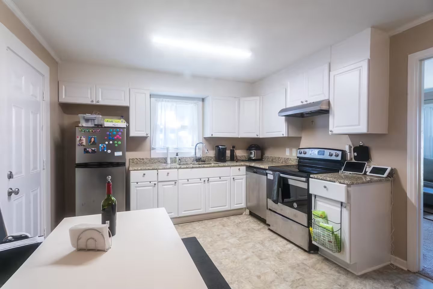 Full kitchen with stainless appliances